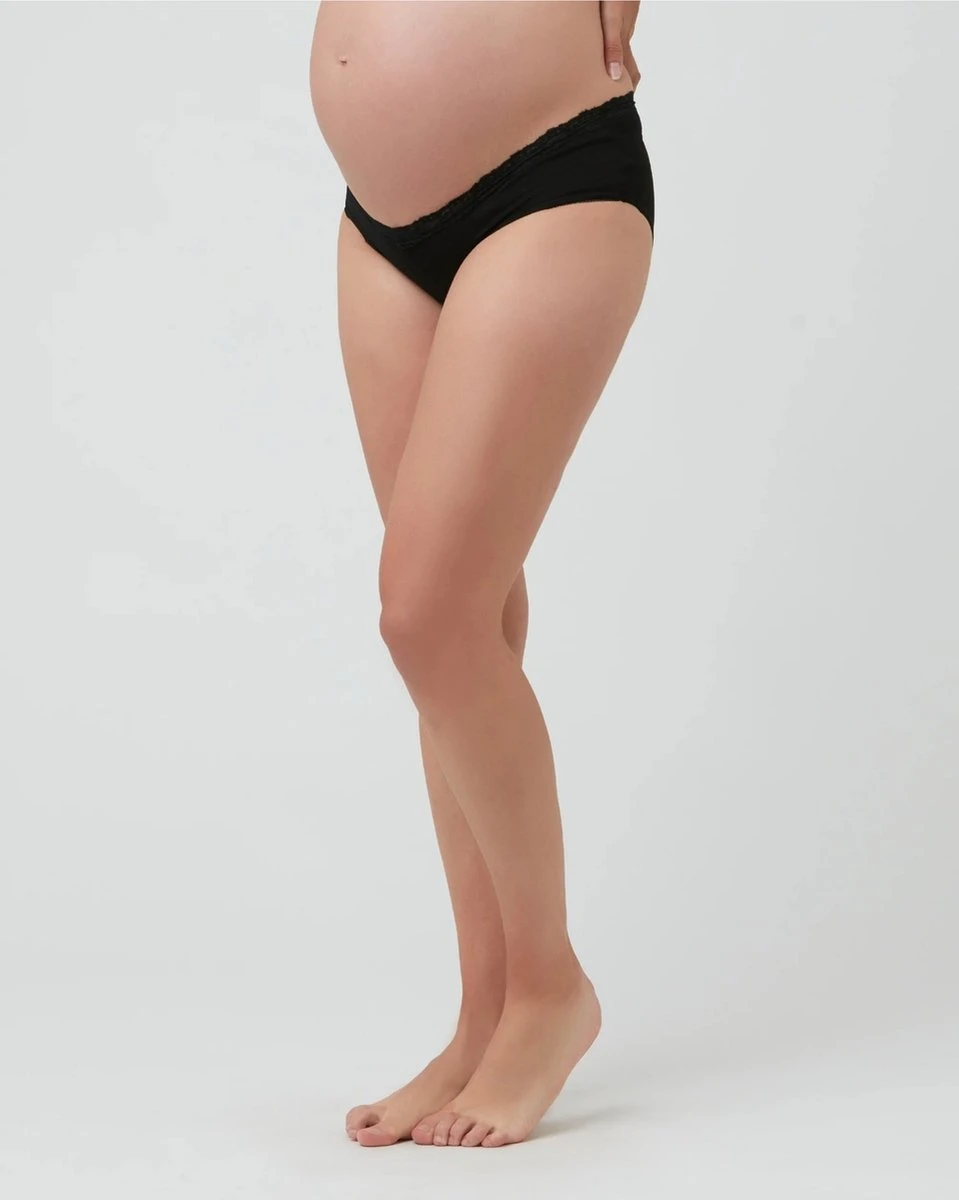 Organic Cotton Lacey Briefs Zwart, Maat L 5 Organic Cotton Lacey Briefs Zwart, Maat L - Afbeelding 3