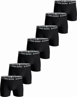 Björn Borg Boxershort Essential - Onderbroeken - Boxer - 7 Stuks - Heren - Maat L - Zwart