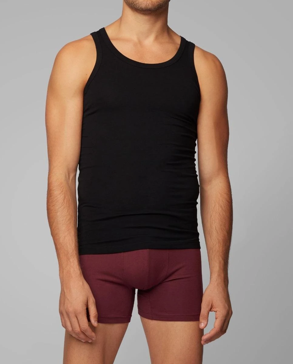 2-pack: Hugo Boss Stretch Singlets Slim Fit - O-hals - Zwart - Maat XXL 4 2-pack: Hugo Boss Stretch Singlets Slim Fit - O-hals - Zwart - Maat XXL - Afbeelding 2