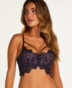 Hunkemöller Dames Lingerie Voorgevormde Longline Beugel Bh Marilee - Blauw - Maat E75 -LingaDore Ondergoed Winkle 981x1200