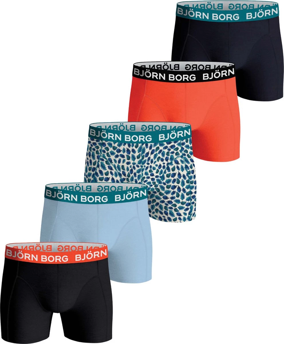 Björn Borg Cotton Stretch Boxers - Heren Boxers Normale Lengte (5-pack) - Multicolor - Maat: L 9 Björn Borg Cotton Stretch Boxers - Heren Boxers Normale Lengte (5-pack) - Multicolor - Maat: L - Afbeelding 7