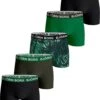 Björn Borg Boxershort Cotton Stretch- Onderbroeken - Boxer - 5 Stuks - Heren - Maat L - Groen/Zwart